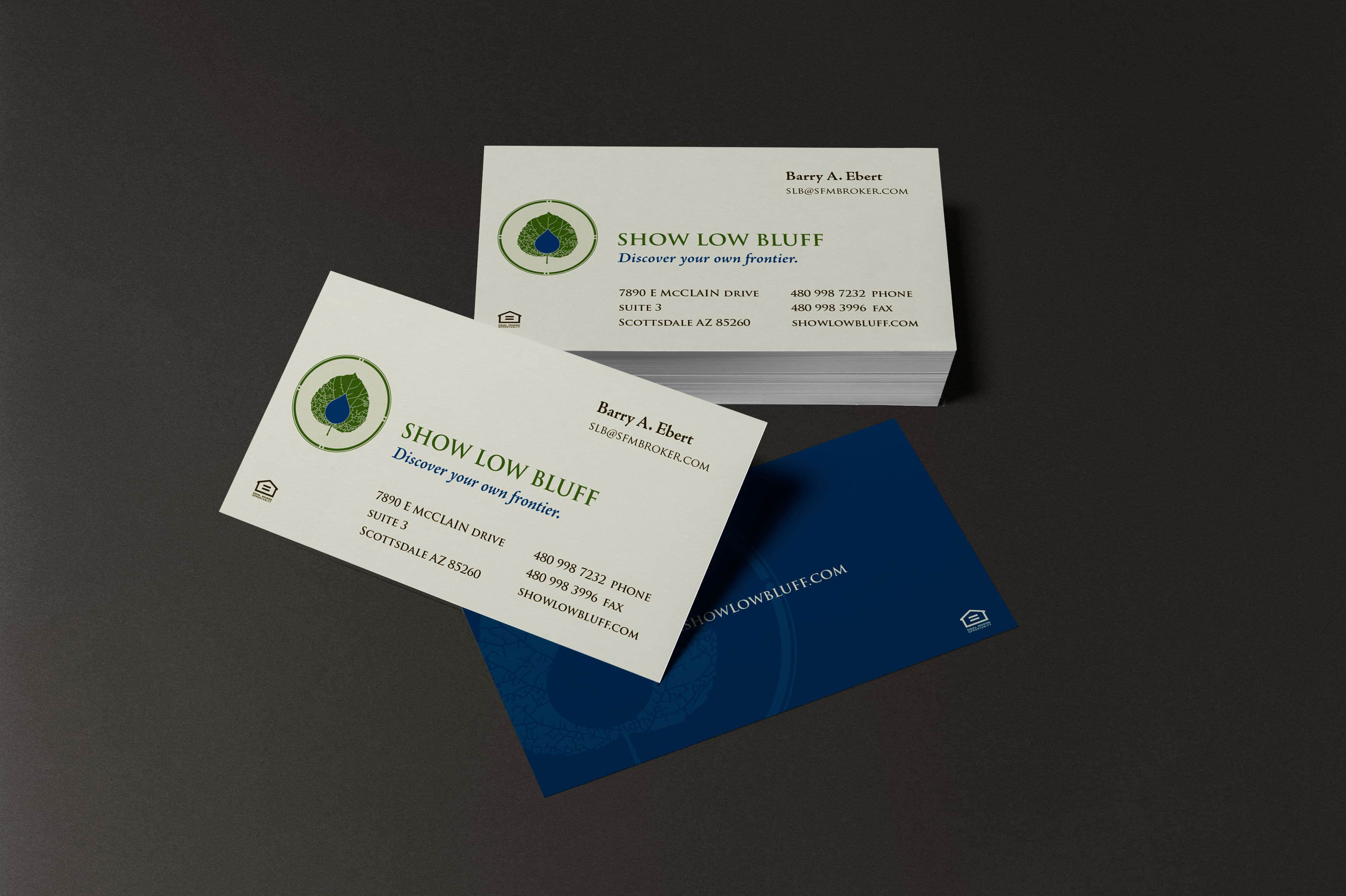 Brand Identity Application-Show Low Bluff Business Card Design